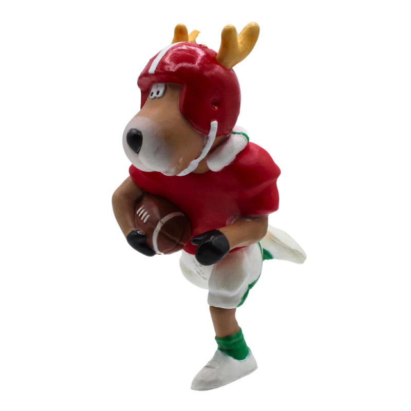 Hallmark QX4331 Blitzen Reindeer Champs Football Keepsake Ornament - Image 1